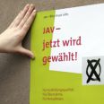 Plakat DIN A3 „JAV – jetzt wird gew�hlt!“