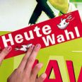 Aufkleber „Heute Wahl“