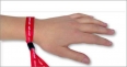 Stoff-Armband mit Einmalverschlu� und Sondertext